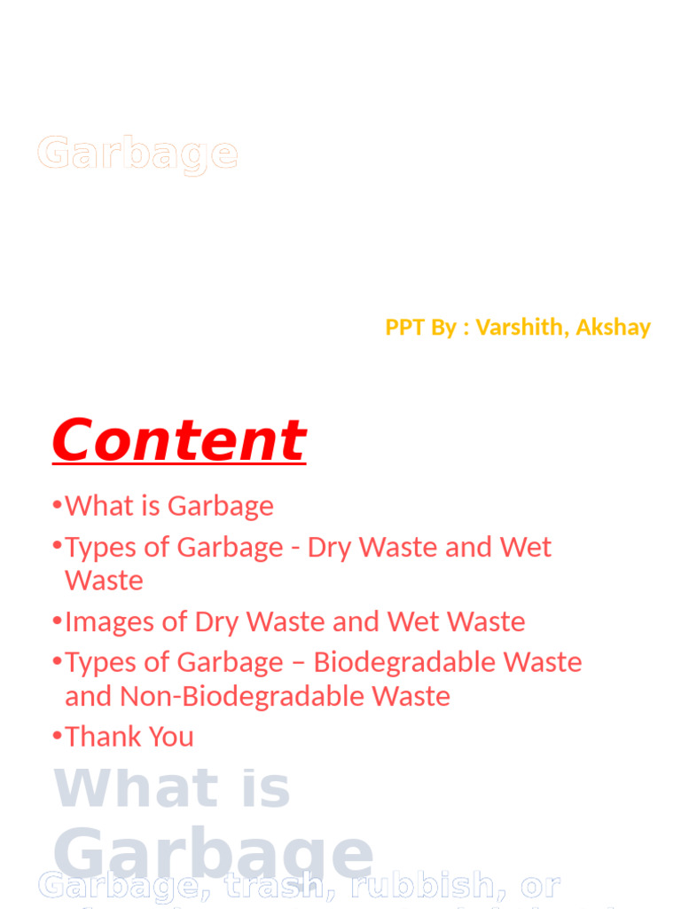 Varshith Garbage | PDF