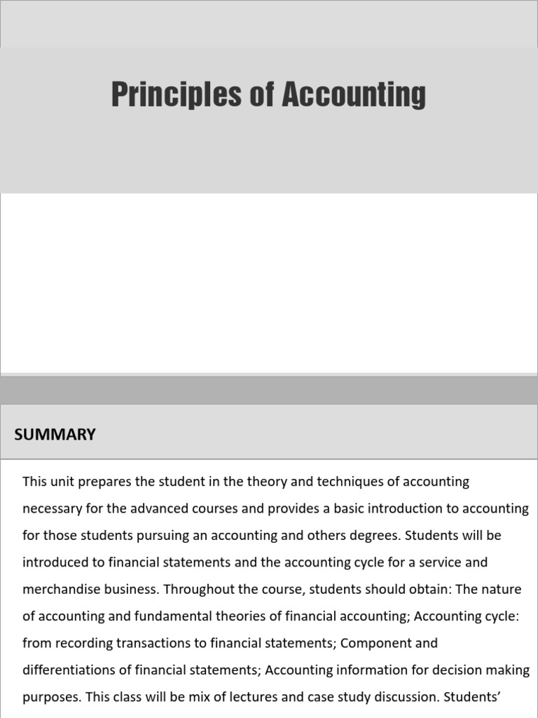 Introduction to Financial Accounting | PDF | Equity (Finance ...