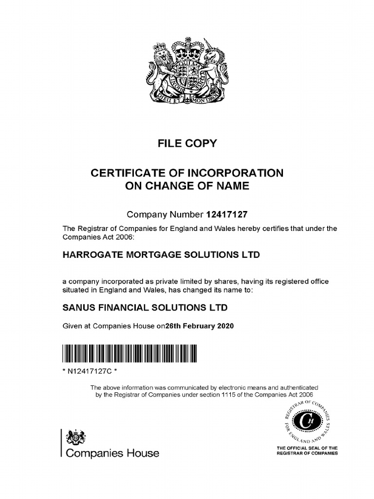 Companies House Document | PDF