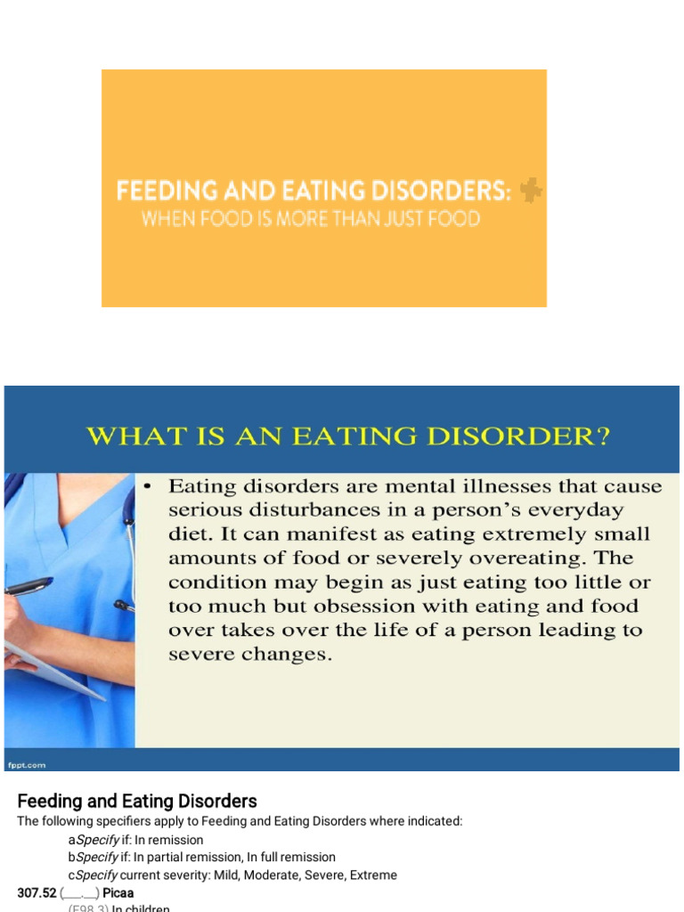 Feeding and Eating Disorders | PDF