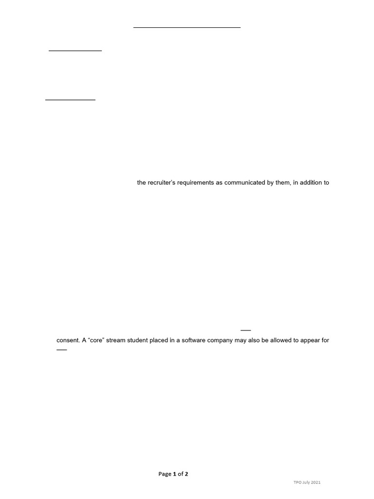 Placement Declaration Chandan Maity CSE-25 | PDF
