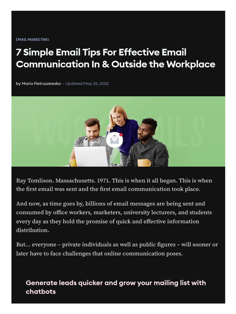 7 Simple Email Tips For Effective Email Communication in & Outside The ...