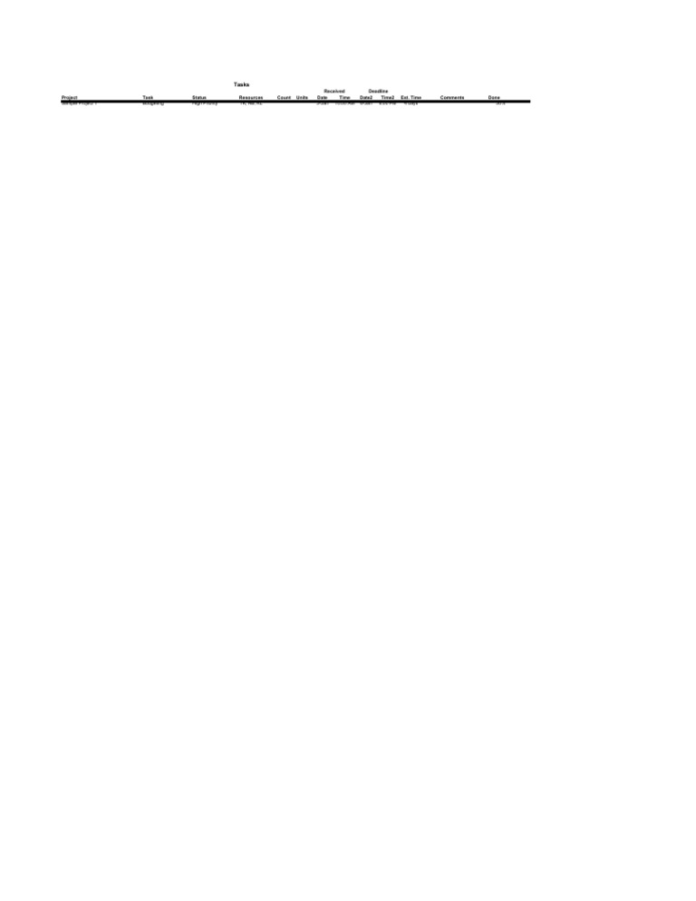 Tasks Template | PDF