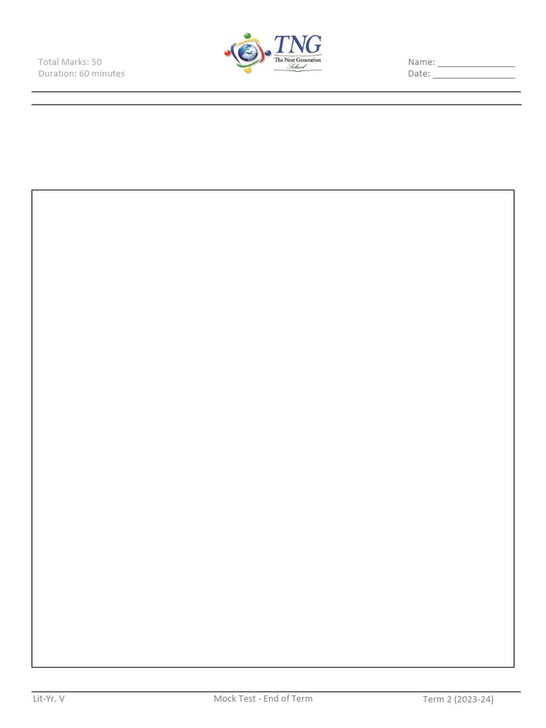 Year 5 Mock Paper 2 | PDF