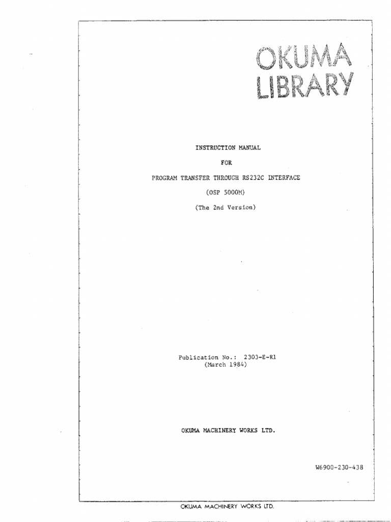 Program Transfer Through RS-232 | PDF