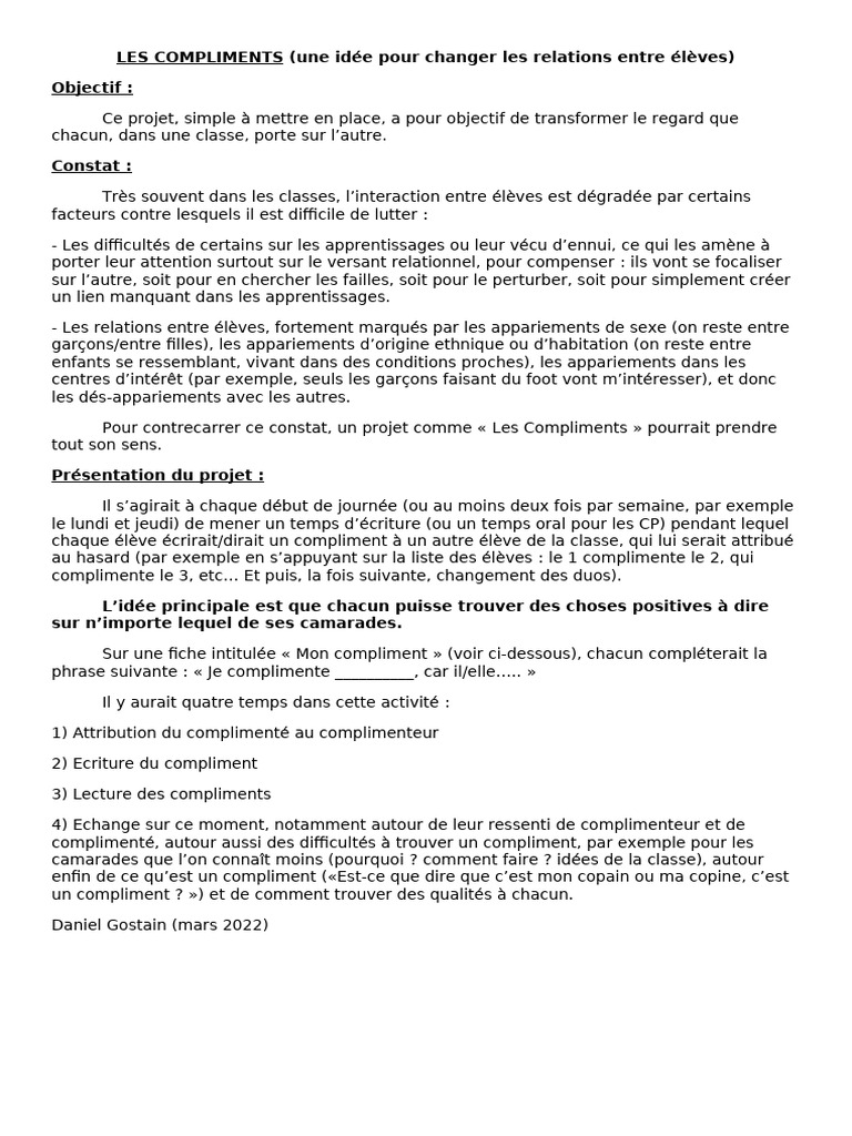 Les Compliments | PDF