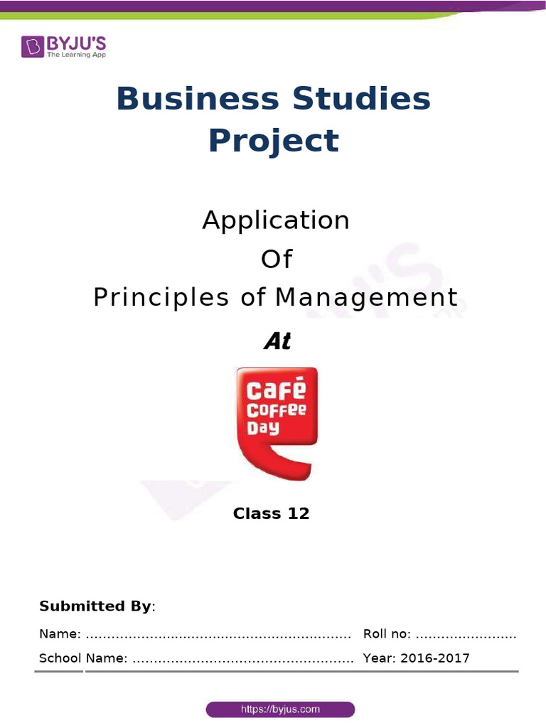Project Works Principles of Management | PDF