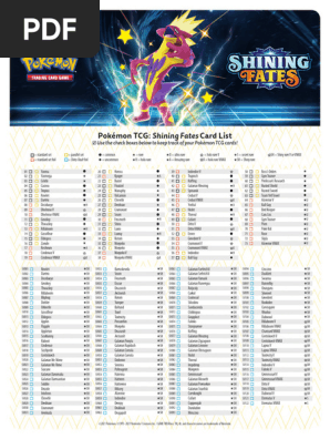 Shining Fates Card List | PDF