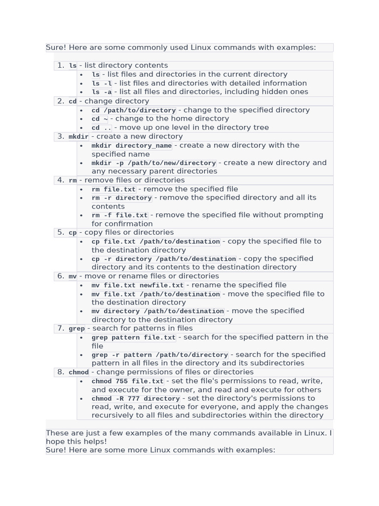 Linux Commands | PDF