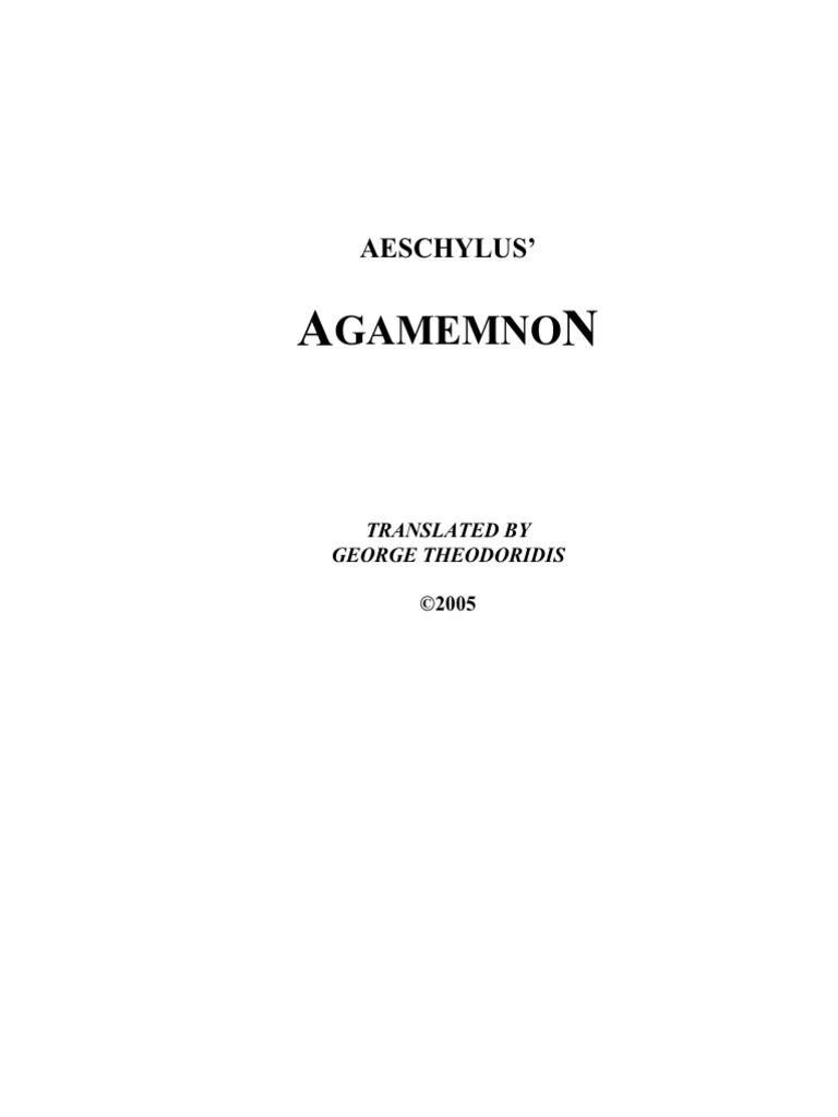 Agamemnon | PDF