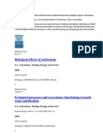 Switzerland. Ecology, Environmental Sciences In Swiss Libraries. Publications by Dr. S.A. Ostroumov Russian Ecologist. In Swiss Federal Institute of Technology, Zürich, http://www.scribd.com/doc/77128603/
