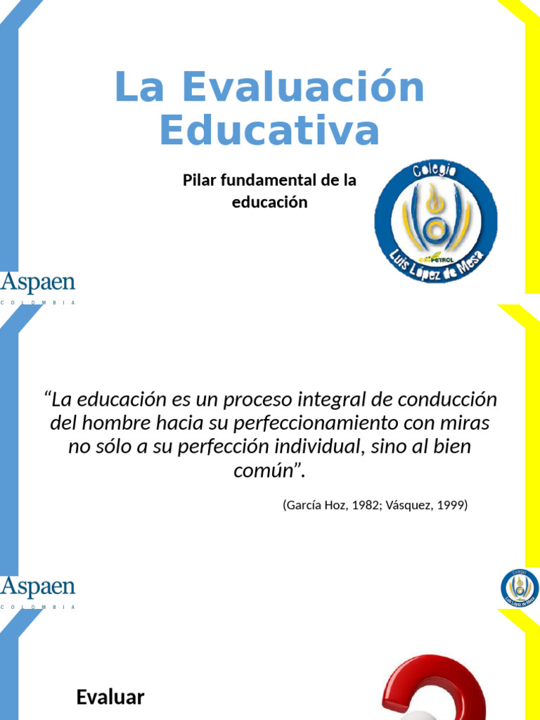 La Evaluación Educativa | PDF