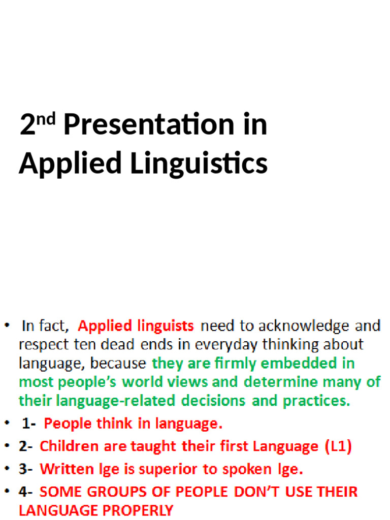 2nd Presentation Ap. Ling. | PDF