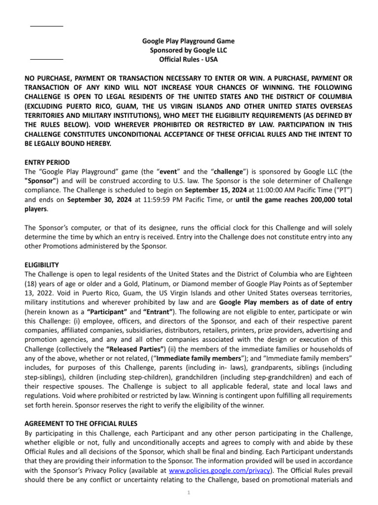 Google play playground game official terms sept pdf