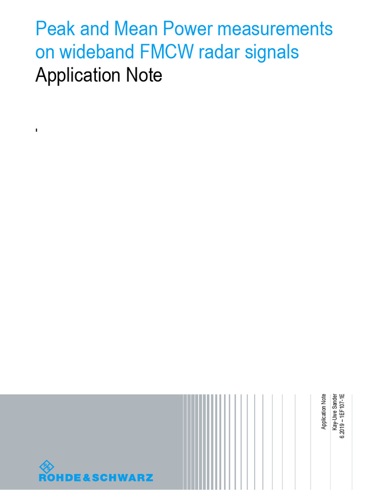 1ef107 1e FMCW Radar P | PDF