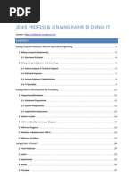 Jenis Profesi & Jenjang Karir Di Dunia It