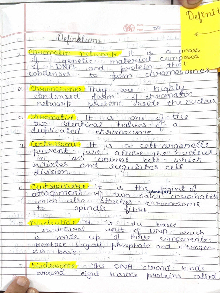 Definitions Class X-1 | PDF