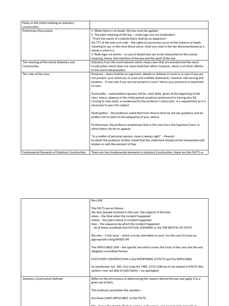 Notes For Classmates StatCon First Meeting | PDF