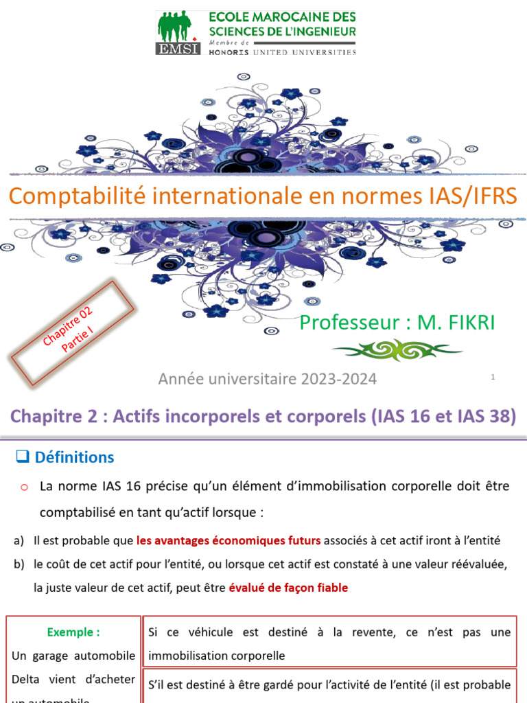 IAS 16 and IAS 38: Tangible and Intangible Assets Definition