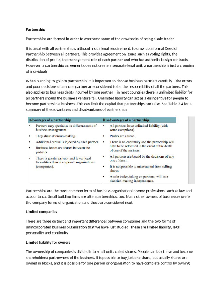 Partnership | PDF