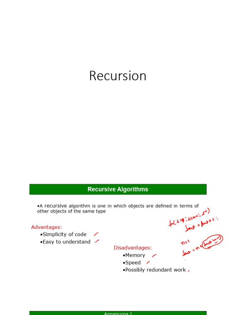 Recursion | PDF