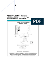 Siemens MAMMOMAT Novation DR Quality Control Manual
