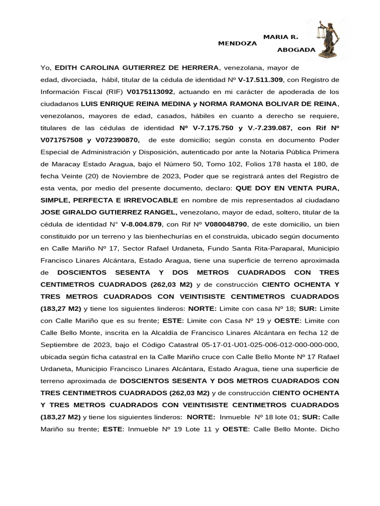 Venta De Inmueble Pdf