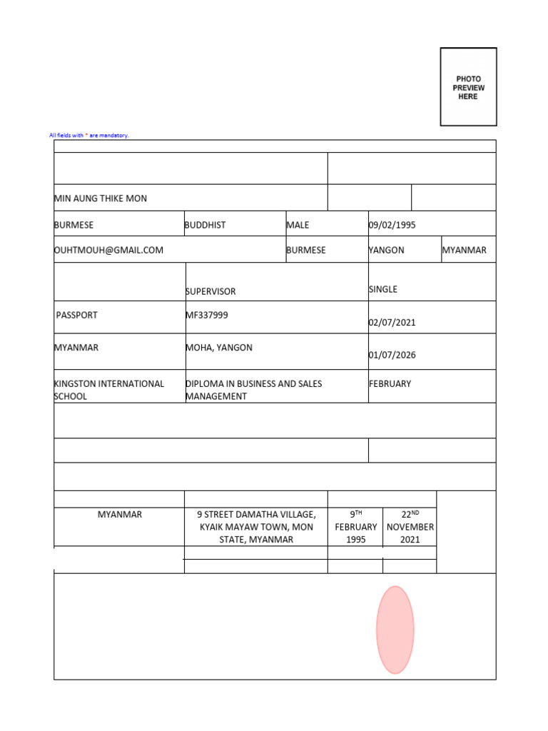 Student Pass Application Guide | PDF | Myanmar | Divorce