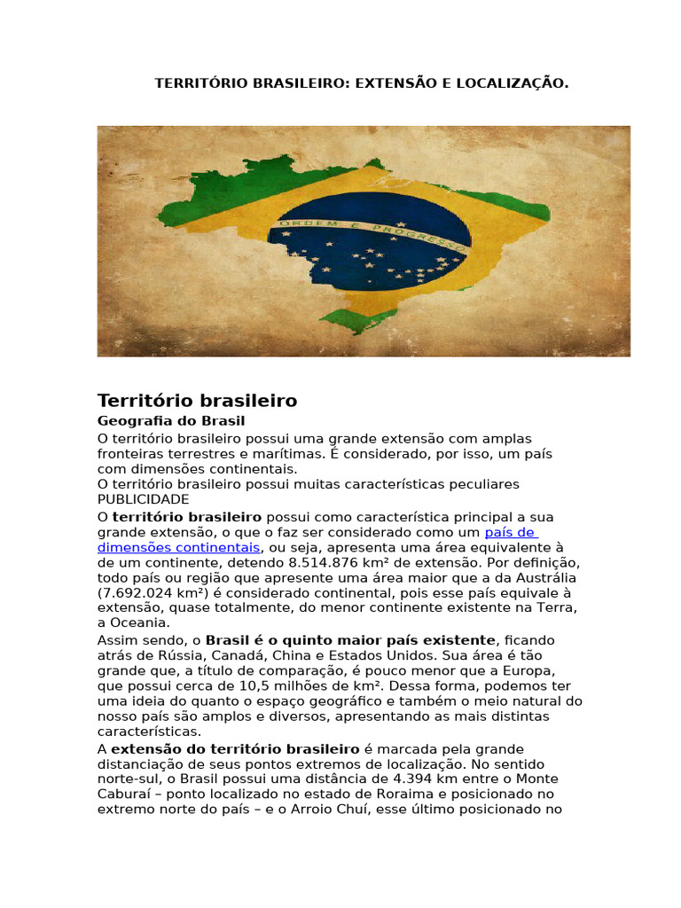 Território Brasileiro 7 Ano | PDF