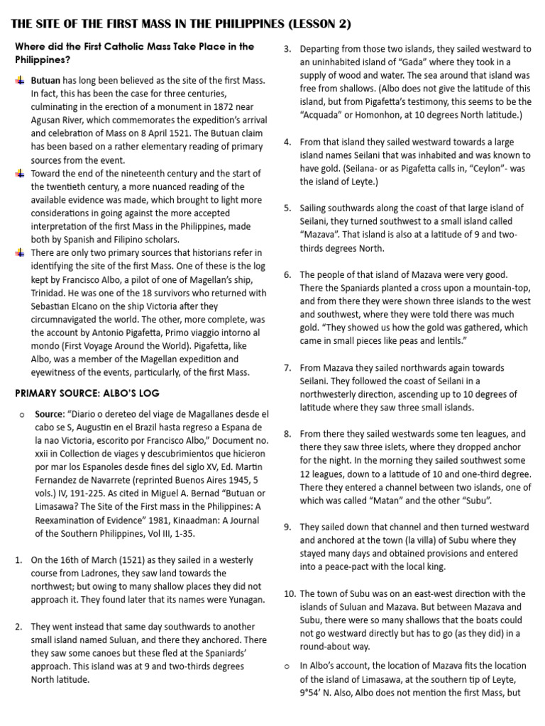 Readings in Philippine History (Lesson 2) | PDF