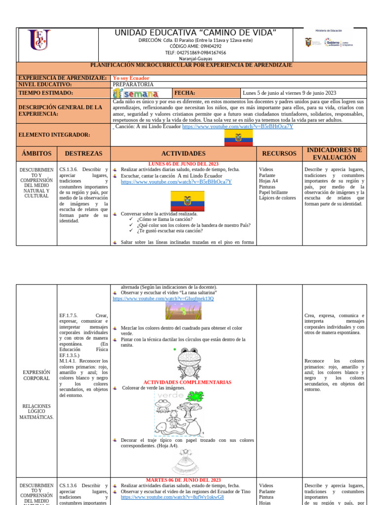 Semana 6 - Yo Soy Ecuador Preparatoria | PDF