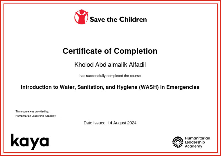 Introduction To Water Sanitation and Hygiene WASH in Emergencies ...
