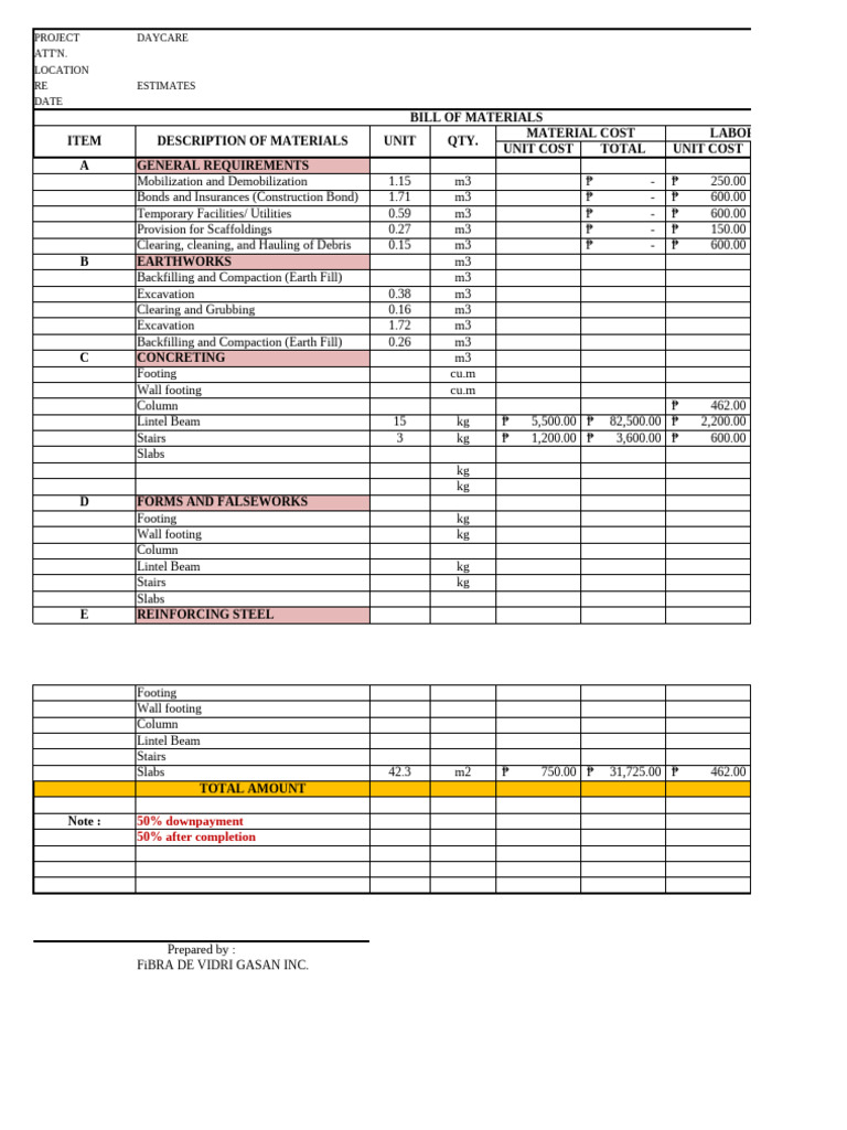 Quotation Daycare | PDF