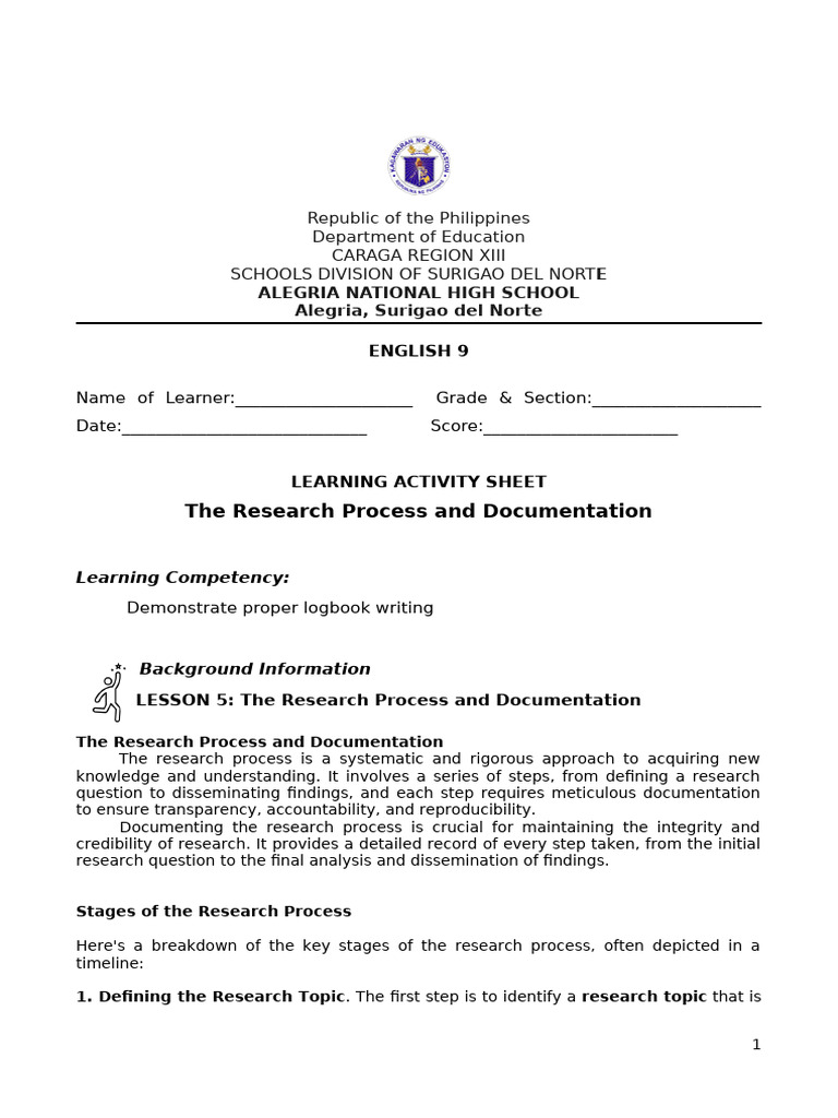 Reseach 8 Module 5 Quarter 1 | PDF