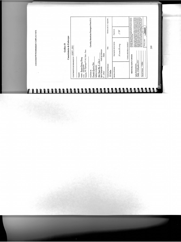 Conocimiento De Embarque Pdf