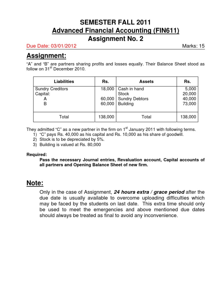 Advanced Financial Accounting Assignment | PDF