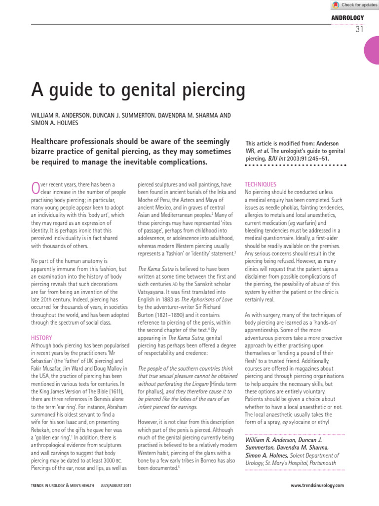 Trends Urol Men S Health - 2011 - Anderson - A Guide To Genital ...