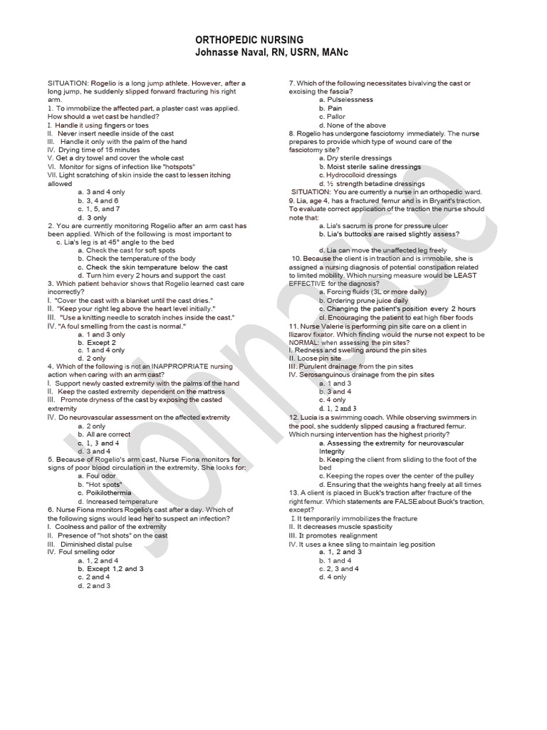 Ortho Questions | PDF