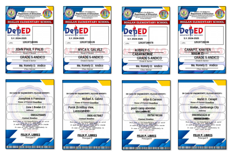 School Id Template 2024-2025 | PDF