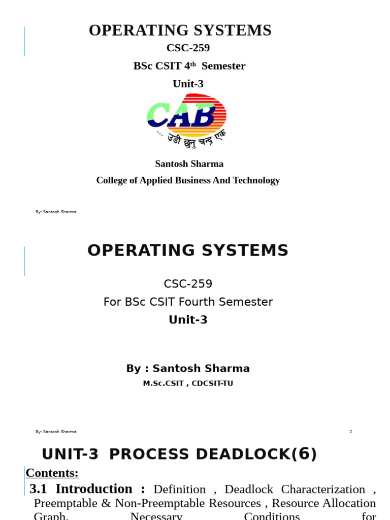 Unit-3 OS | PDF