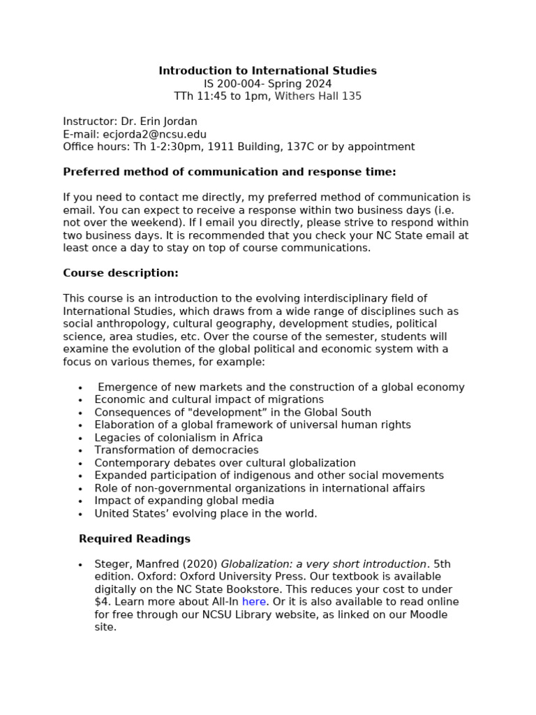 Is 200 004 Syllabus Spring 2024 | PDF