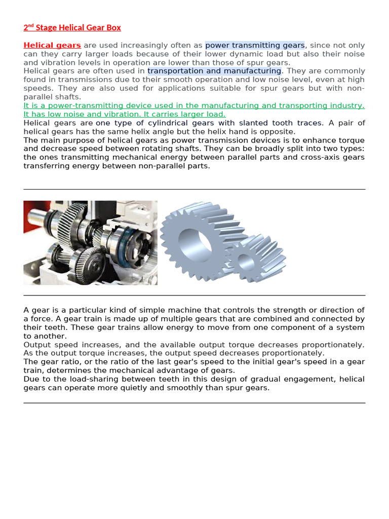 Helical Gear | PDF
