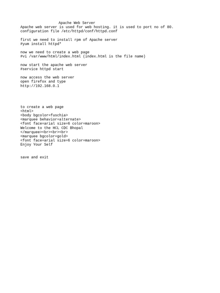 Apache server pdf