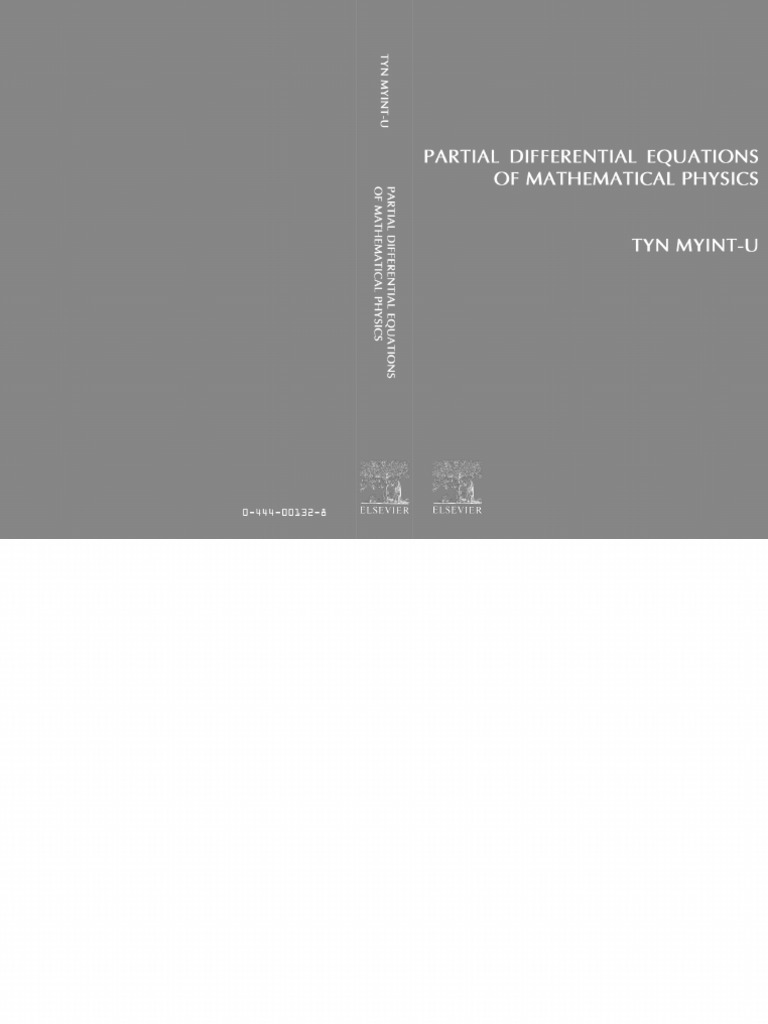 Partial Differential Equations of Mathematical Physics Elsevier Science ...