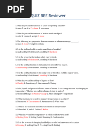 Science Quiz Bee Reviewer 83 Questions
