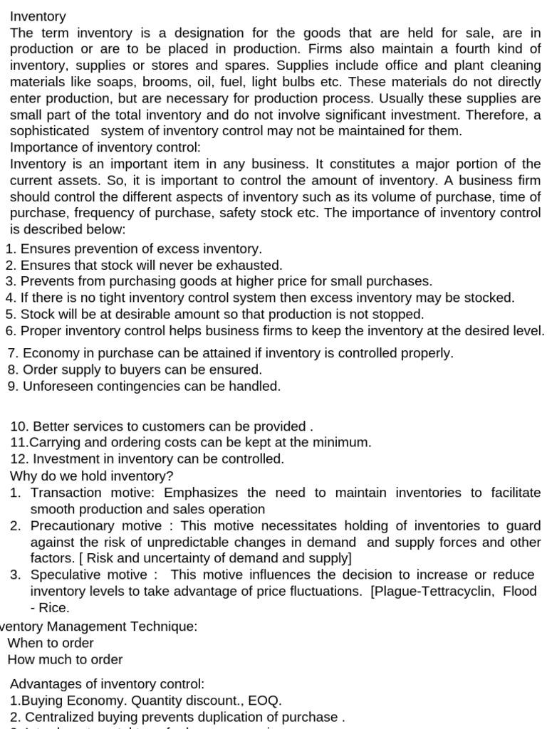 Inventory | PDF