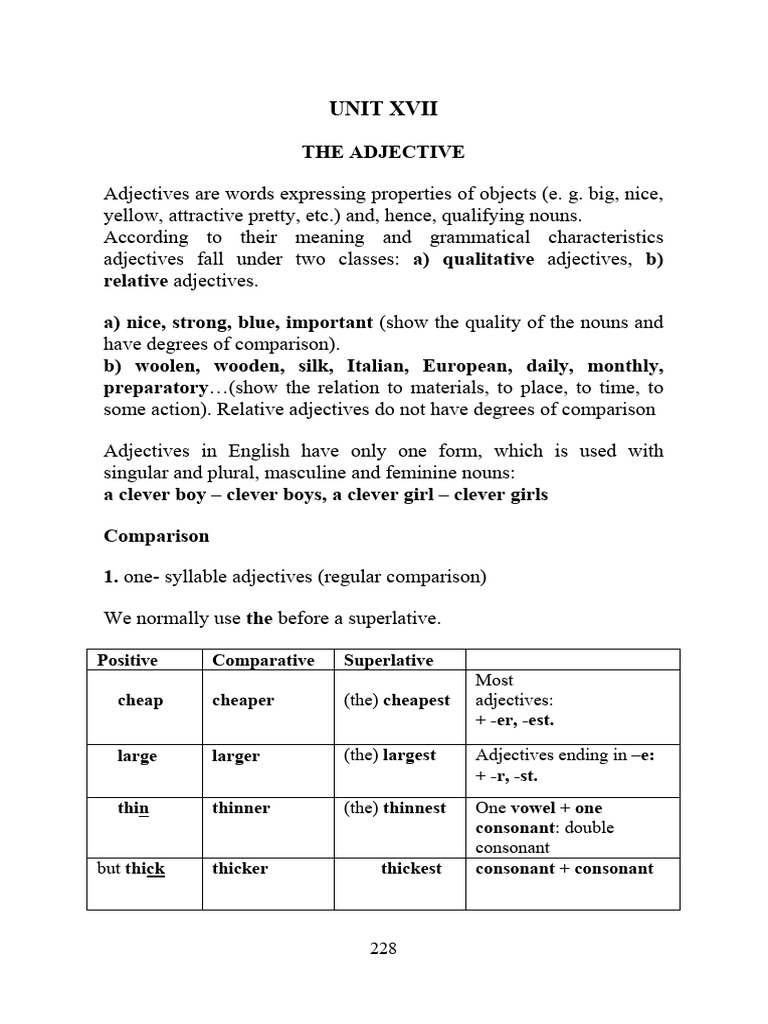 A Course of English Grammar - Kechyan - Adjective | PDF | Adverb ...