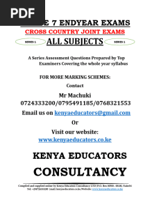 Grade 7 JSS Et3 S1 Exams 2024