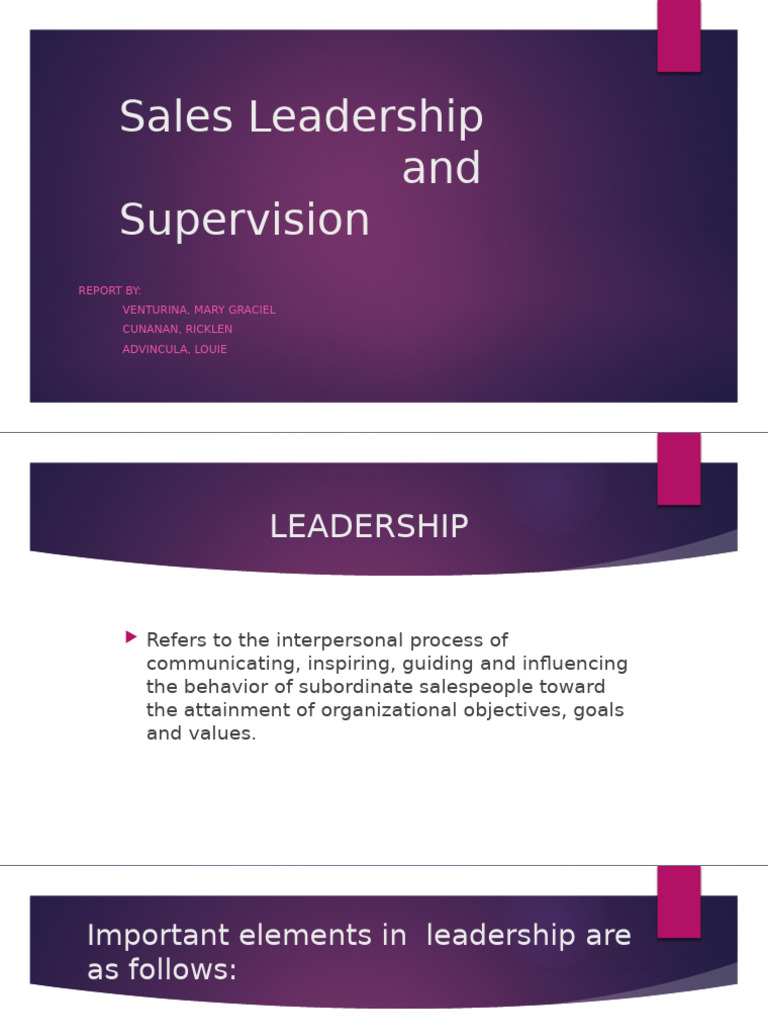Sales Leadership | PDF