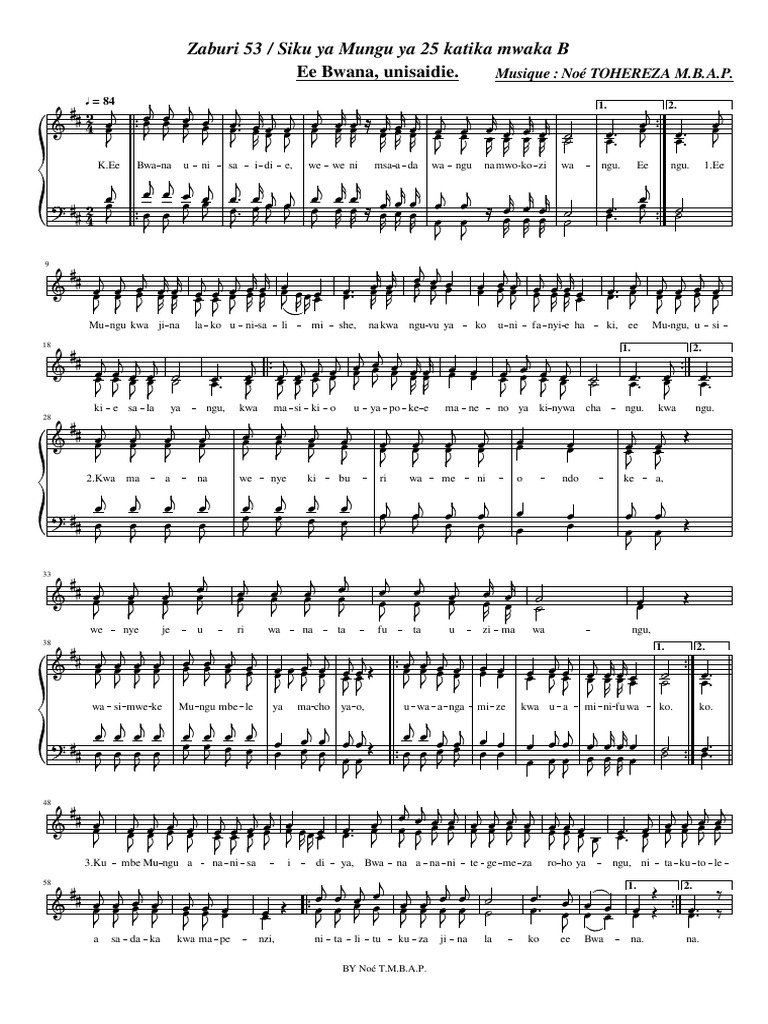 Zaburi 53 Siku Ya Mungu Ya 25 Katika Mwaka B 090314 Pdf